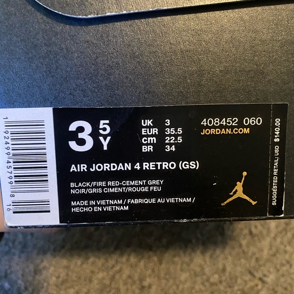 Air jordan bred 4 - Picture 4 of 4